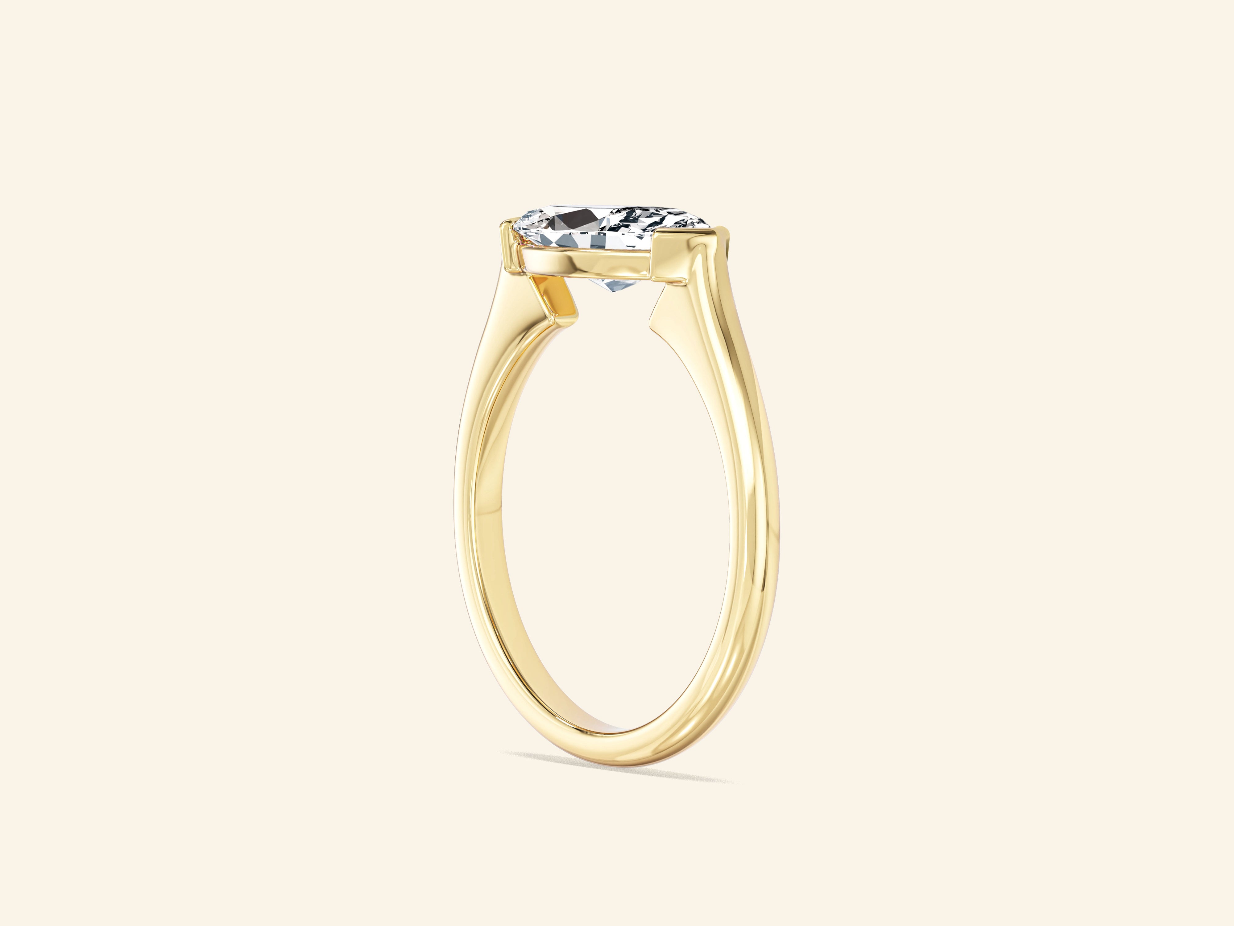 East-West Marquise Engagement Ring