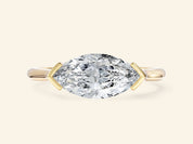 East-West Marquise Engagement Ring