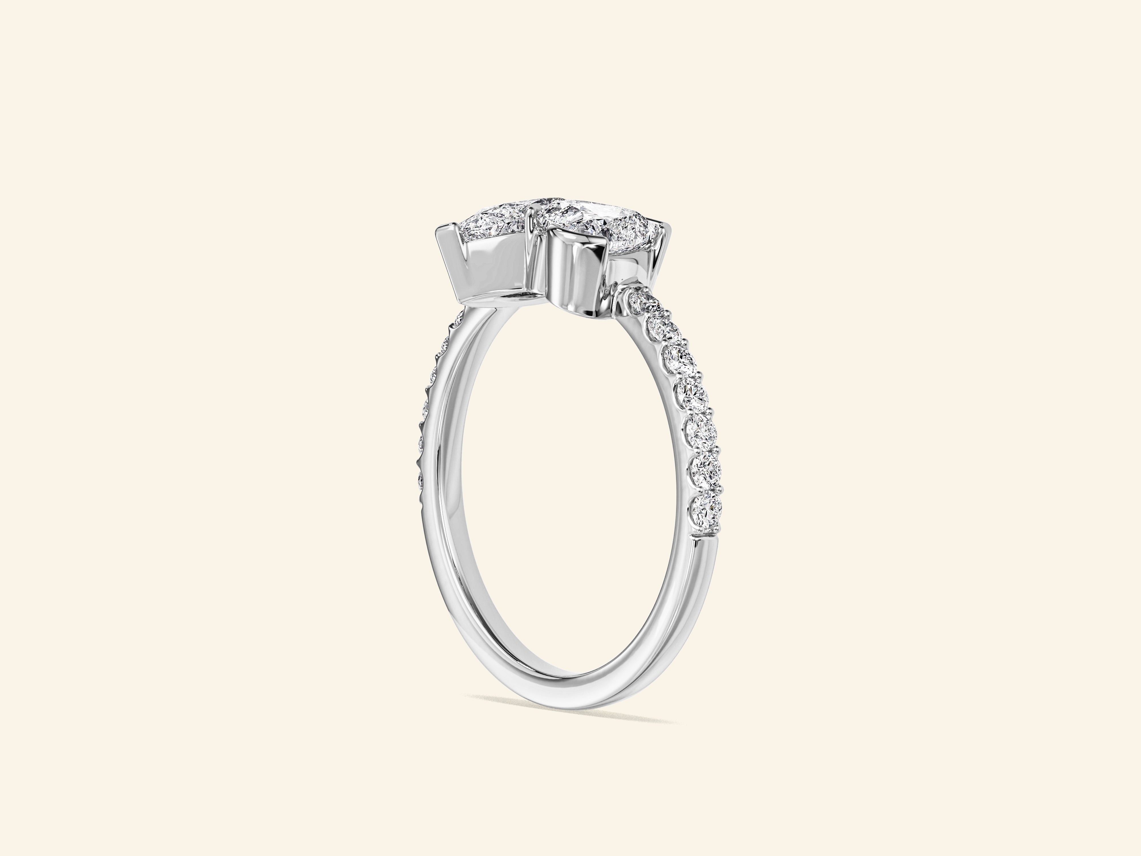 Heart and Pear Cut Engagement Ring