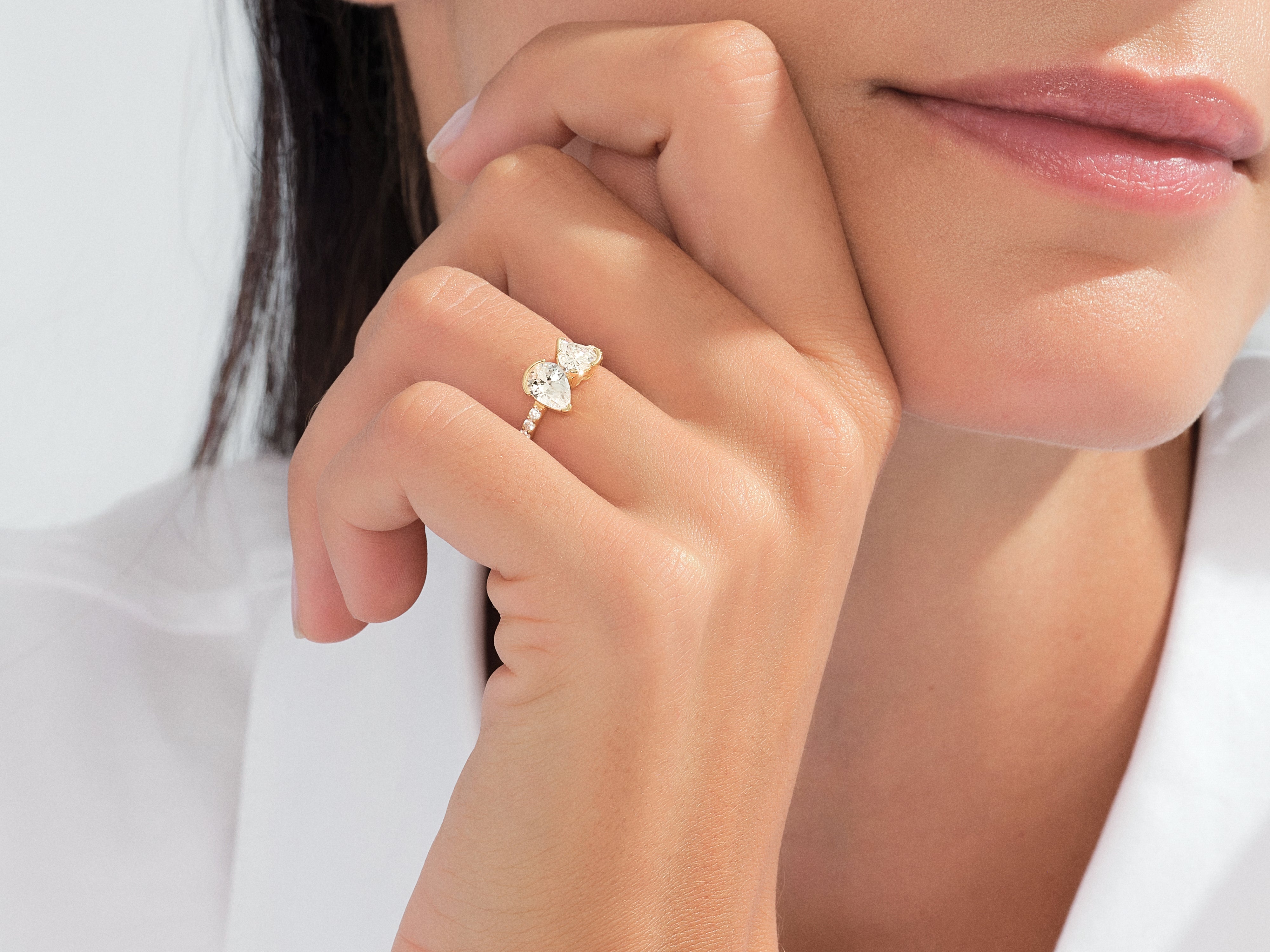 Heart and Pear Cut Engagement Ring