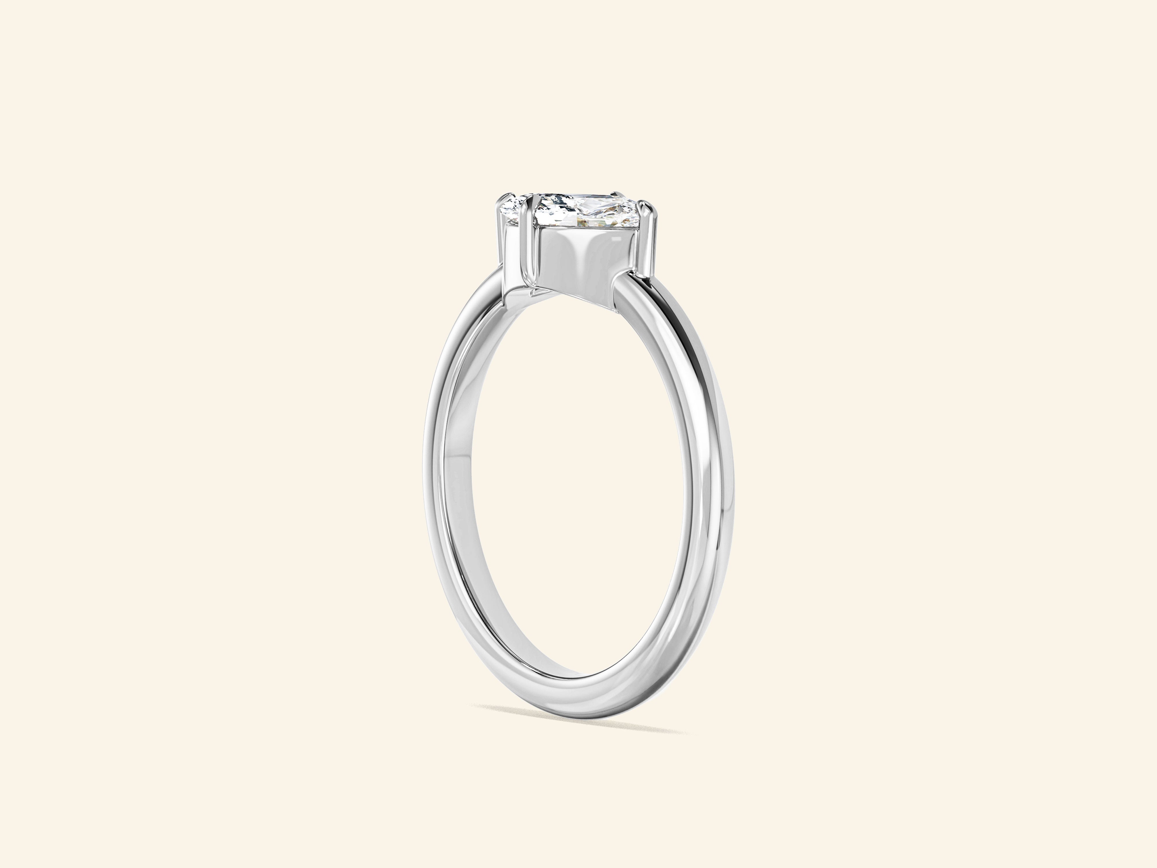 Solitaire East-West Engagement Ring