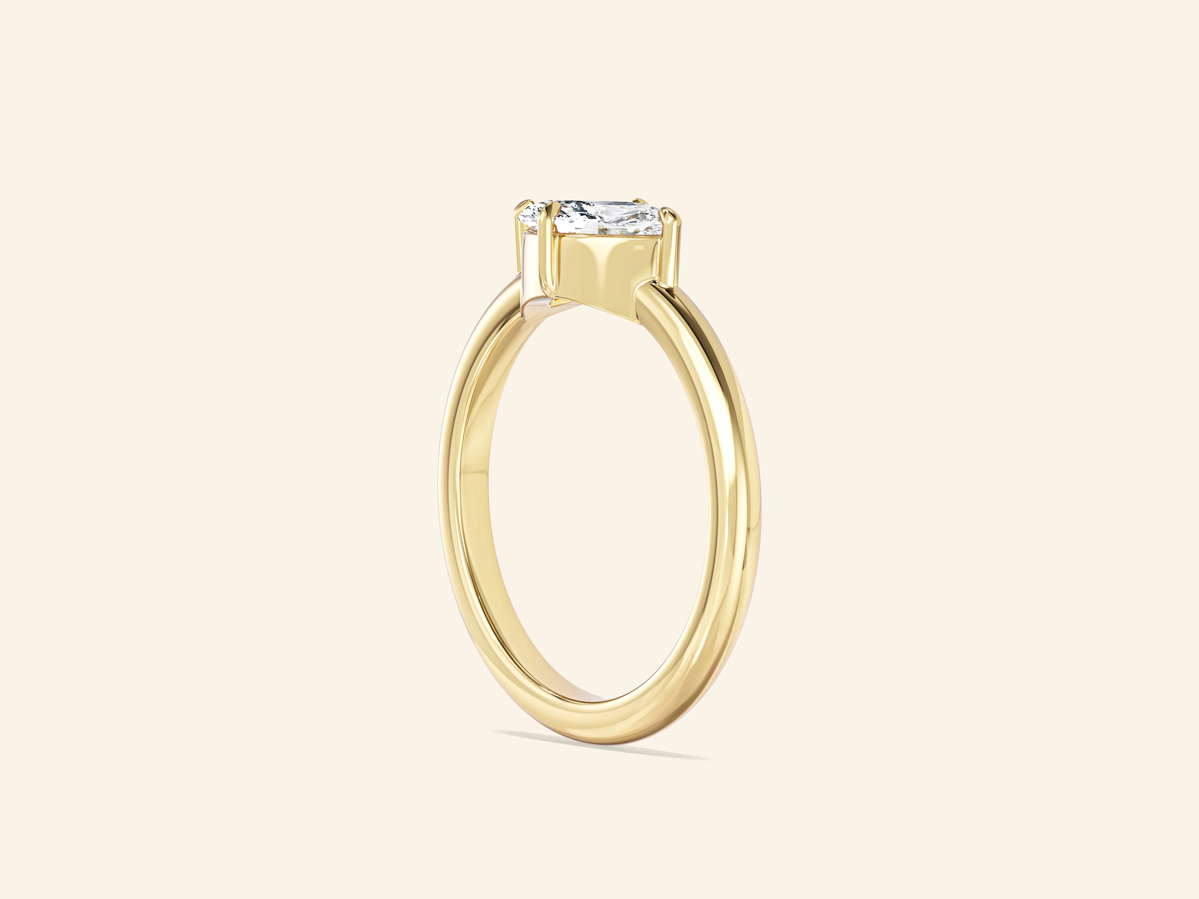 Solitaire East-West Engagement Ring