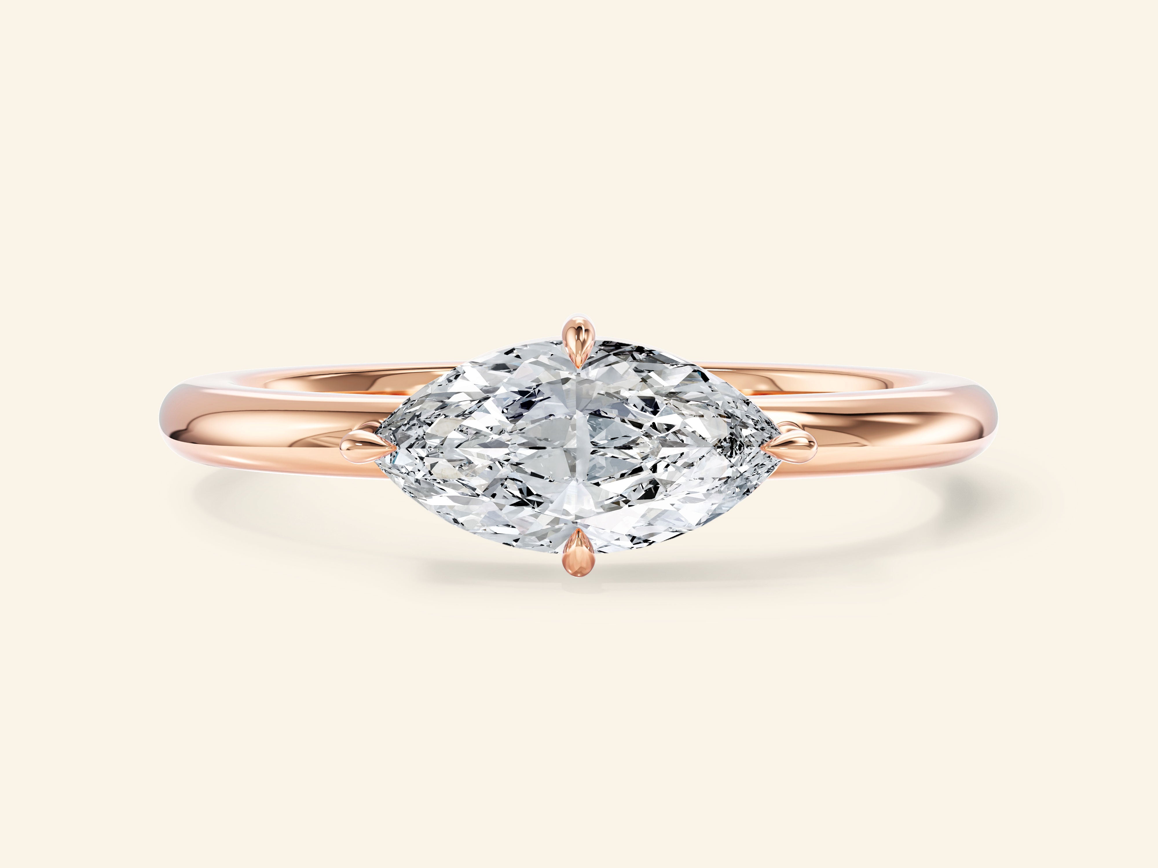 Solitaire East-West Engagement Ring