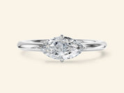 Solitaire East-West Engagement Ring