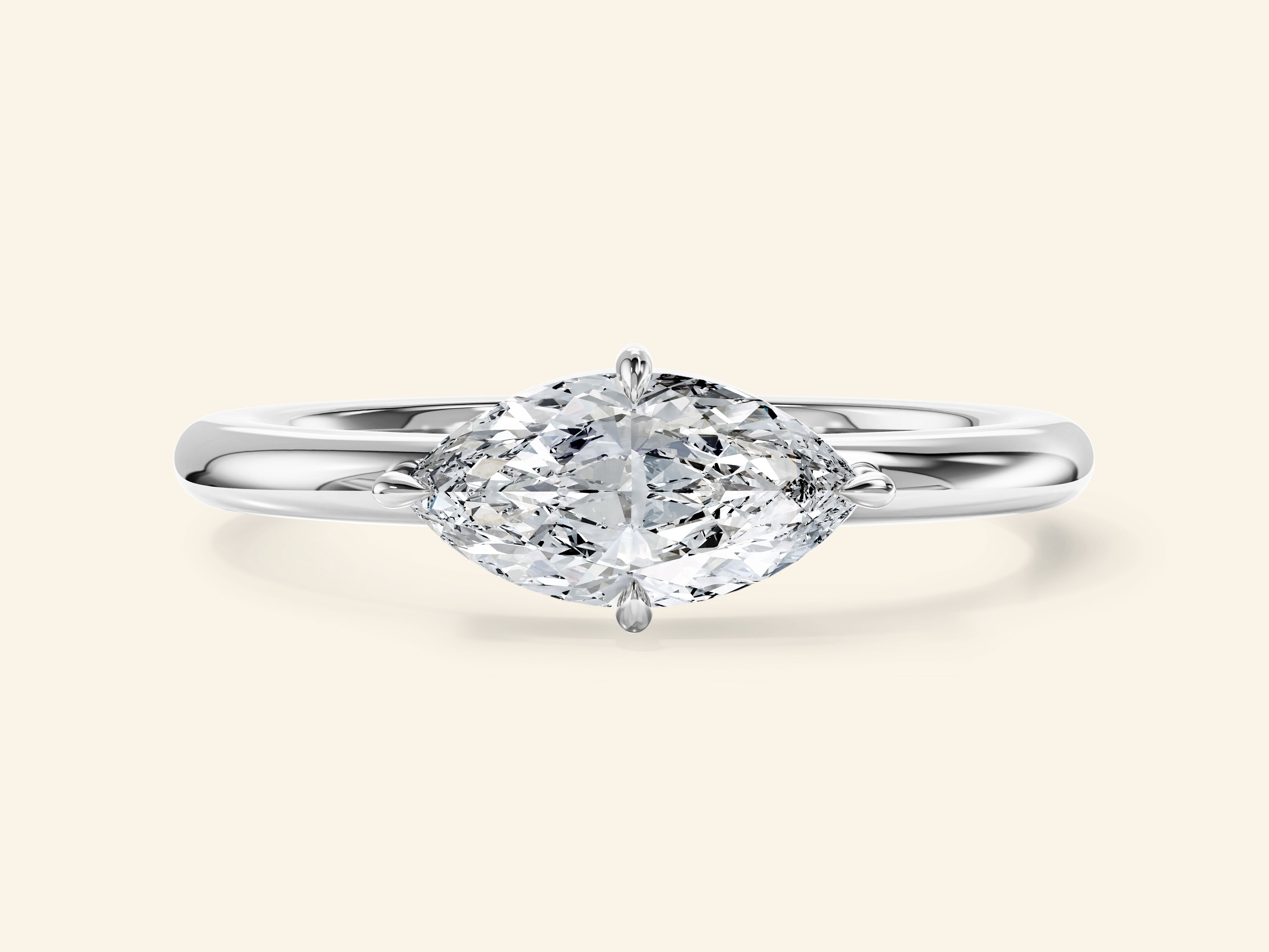 Solitaire East-West Engagement Ring