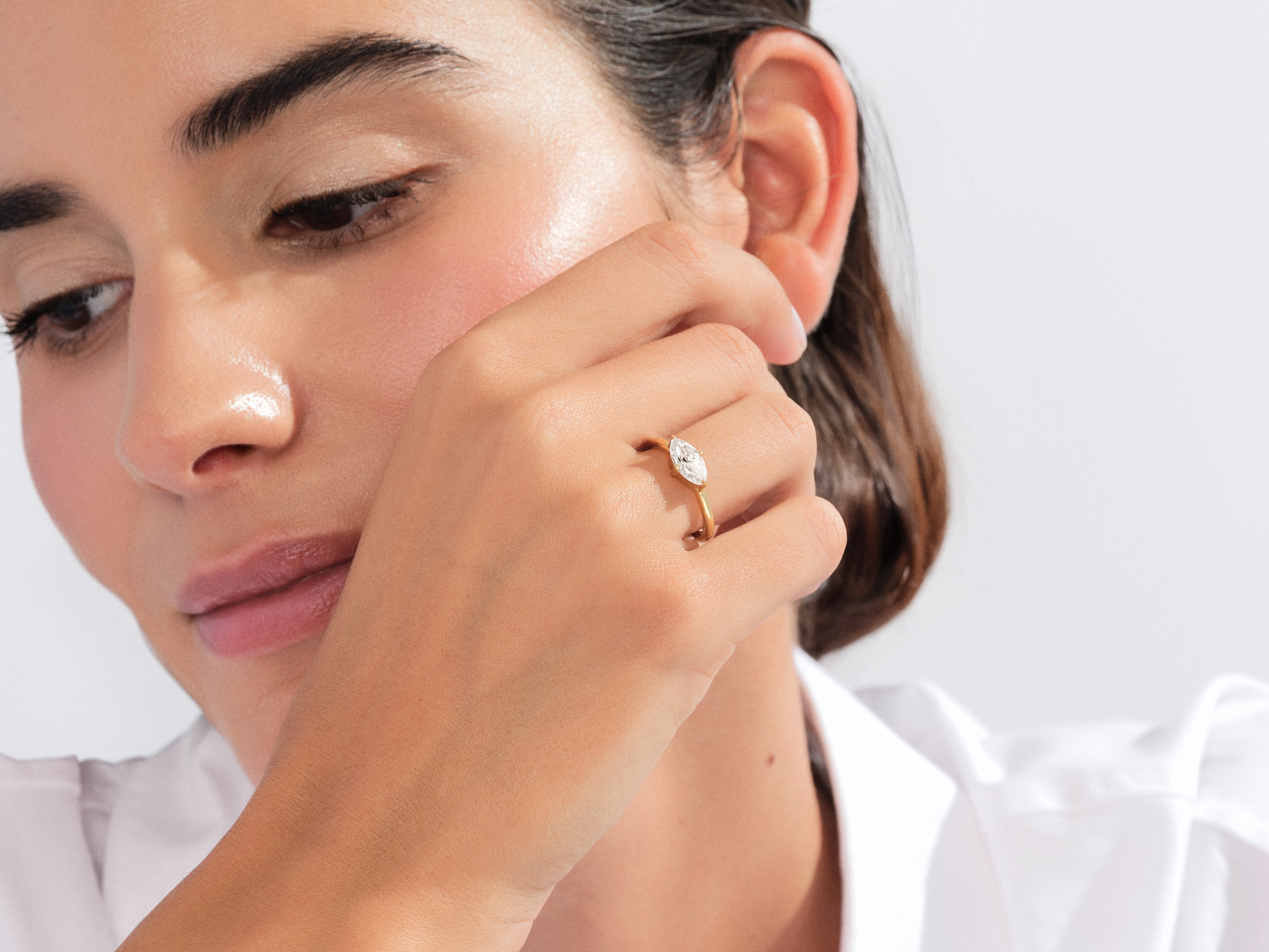 Solitaire East-West Engagement Ring