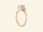Crown-Accent Engagement Ring