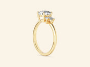 Crown-Accent Engagement Ring