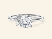 Crown-Accent Engagement Ring