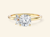 Crown-Accent Engagement Ring