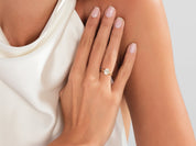 Flat Band Oval Engagement Ring