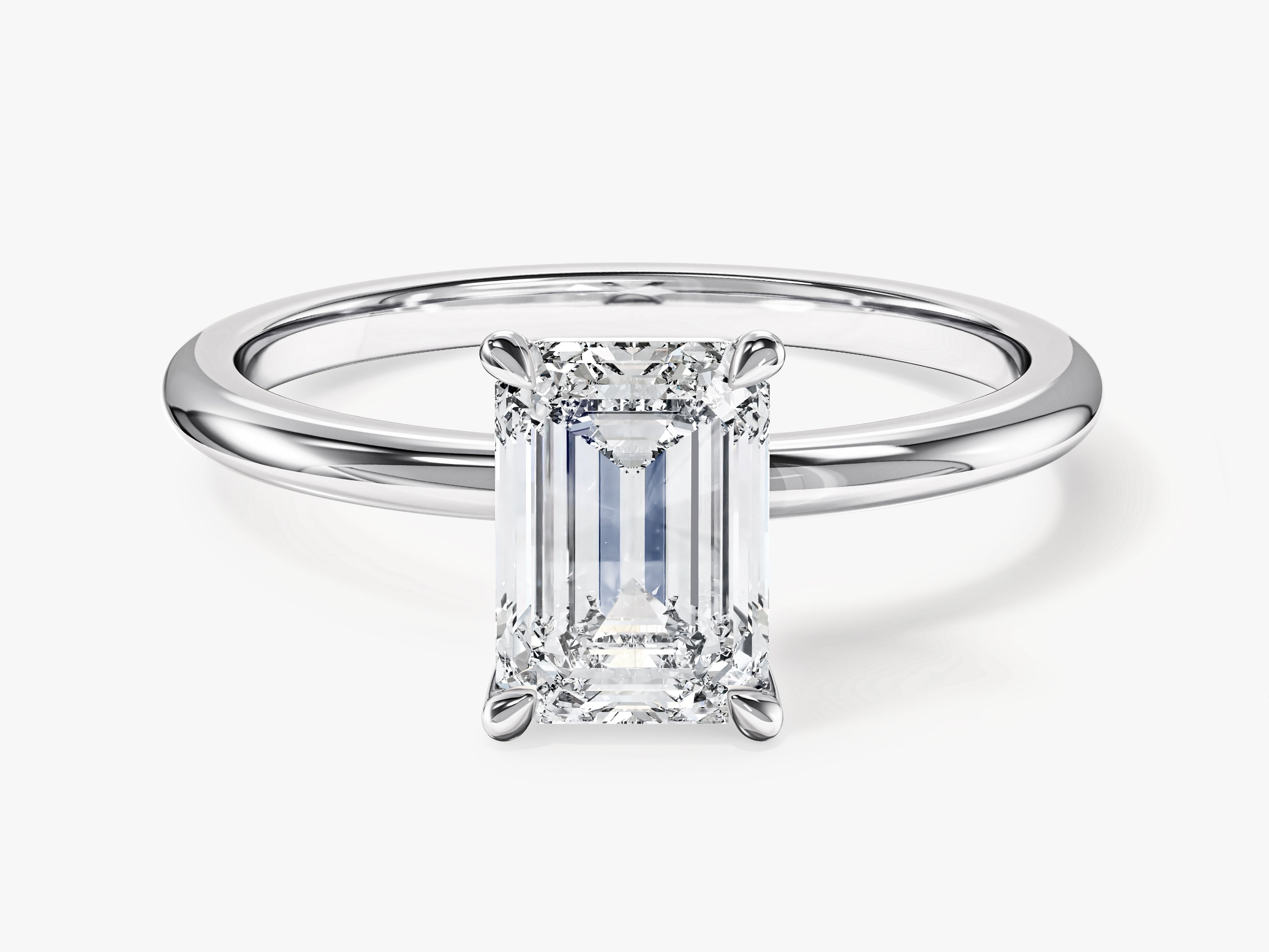 Emerald cut diamond engagement ring, fine jewelry, luxury gift