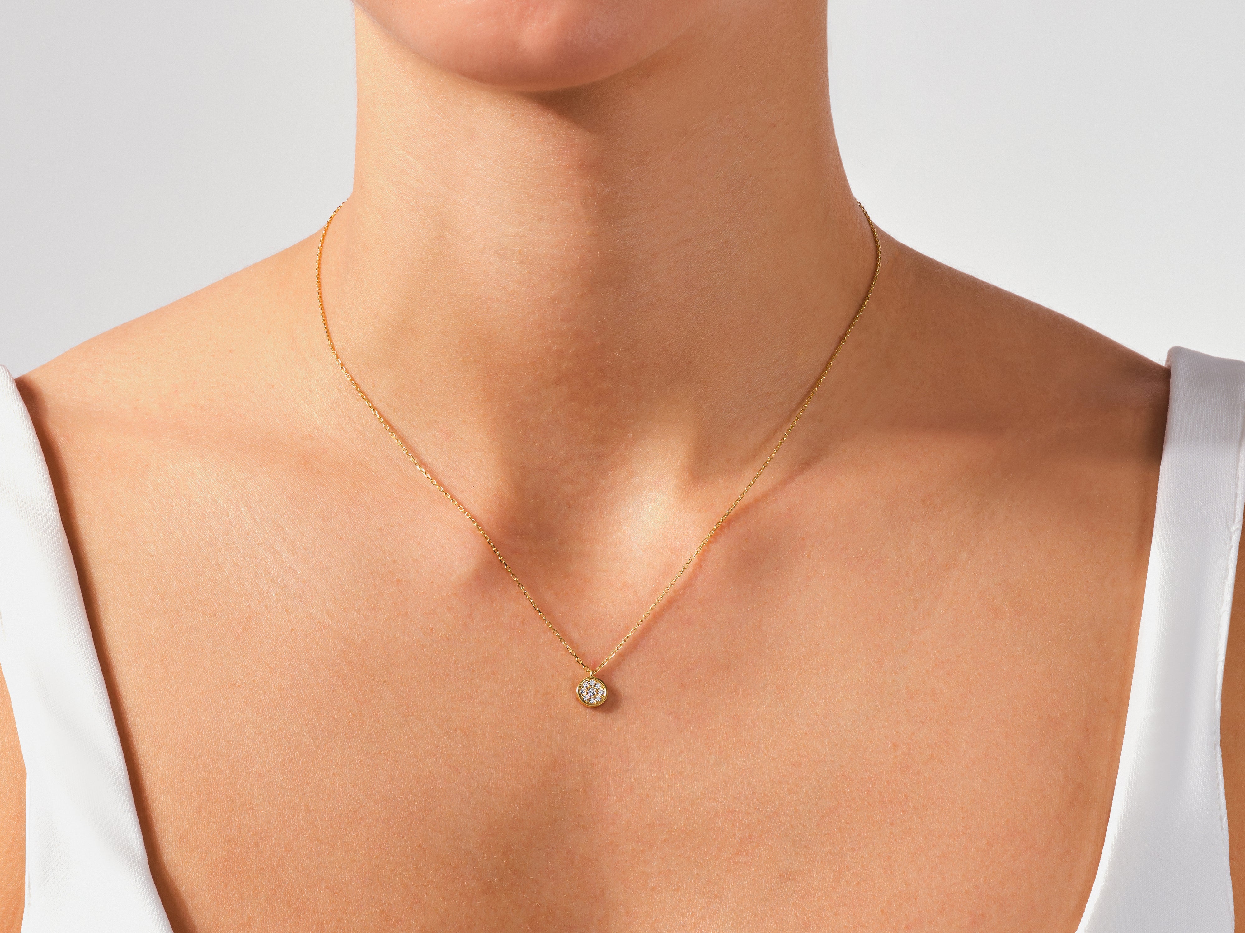 Disc Stone Necklace