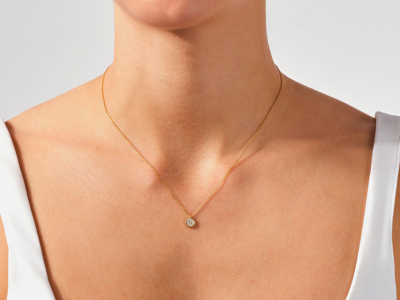Disc Stone Necklace