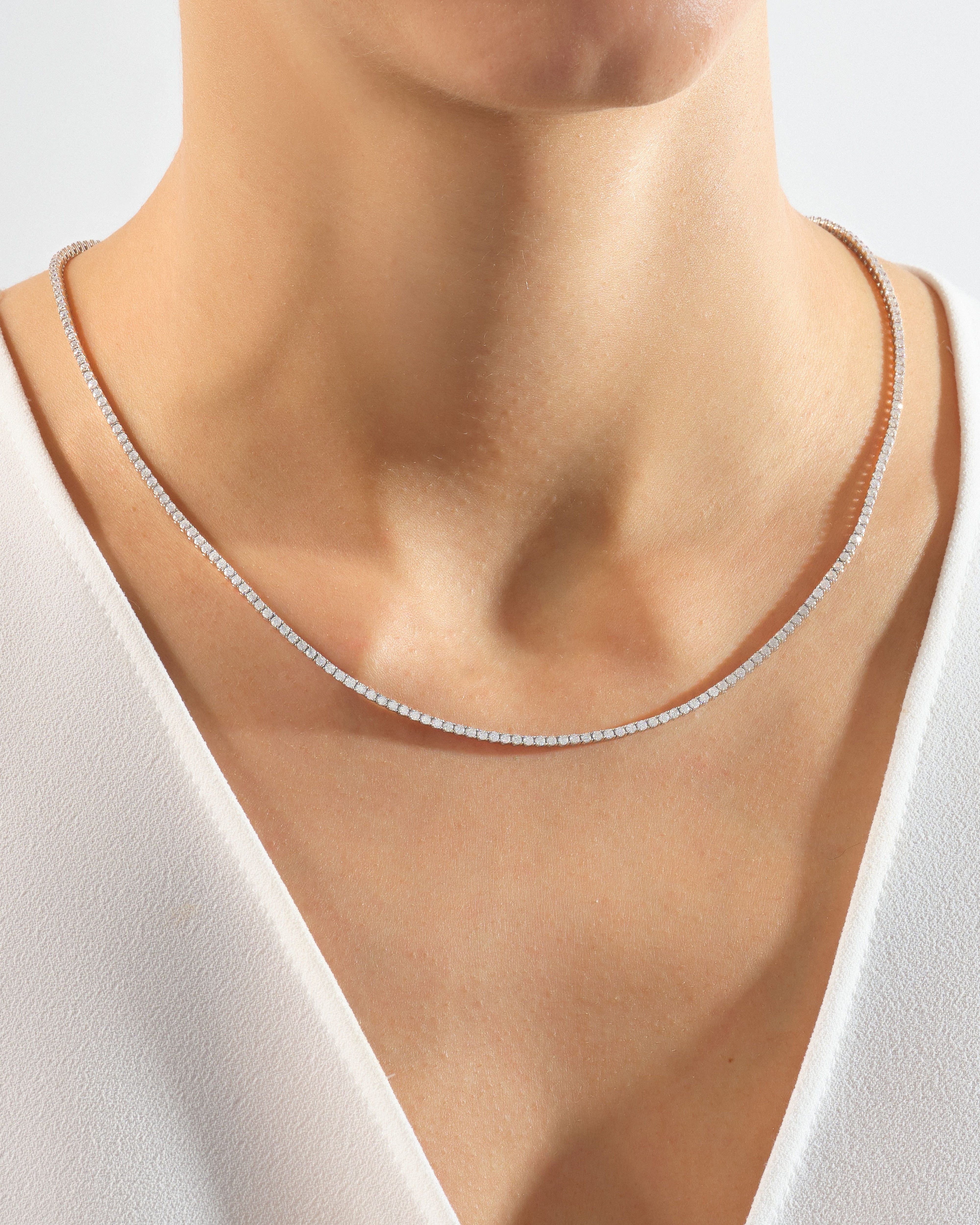 Lab Diamond Tennis Necklace (2.00 mm)