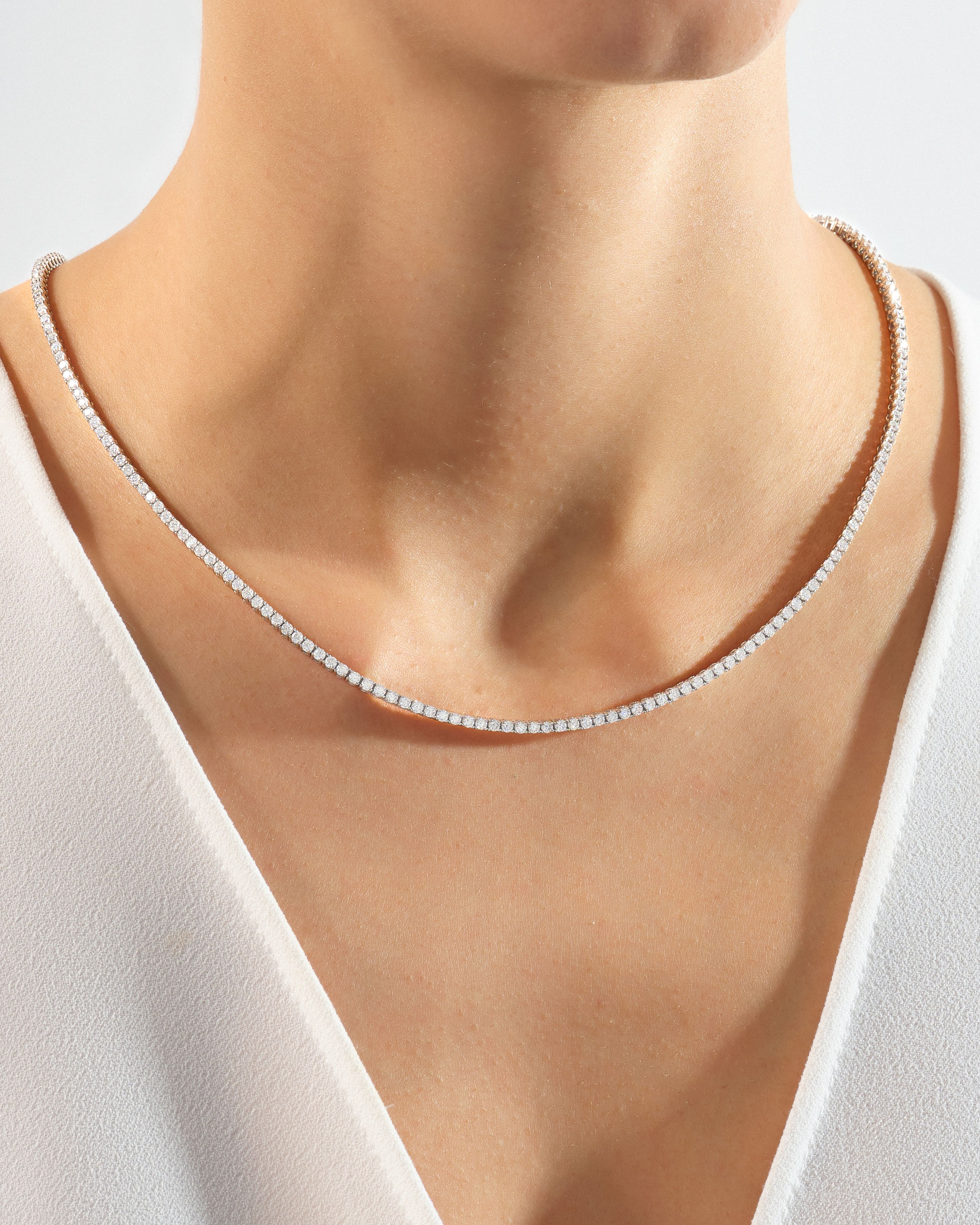 Lab Diamond Tennis Necklace (2.40 mm)