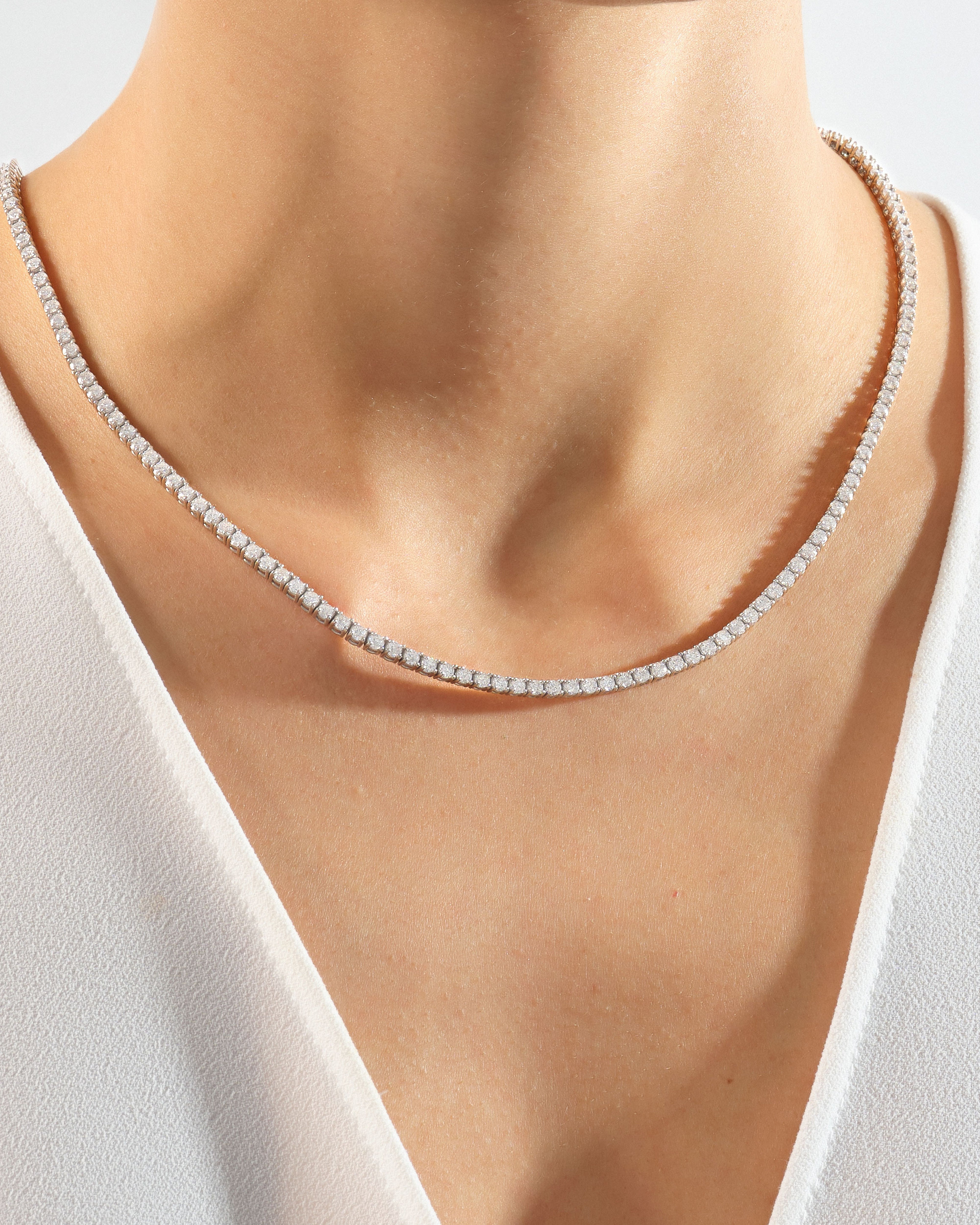 Moissanite Tennis Necklace (2.80 mm)