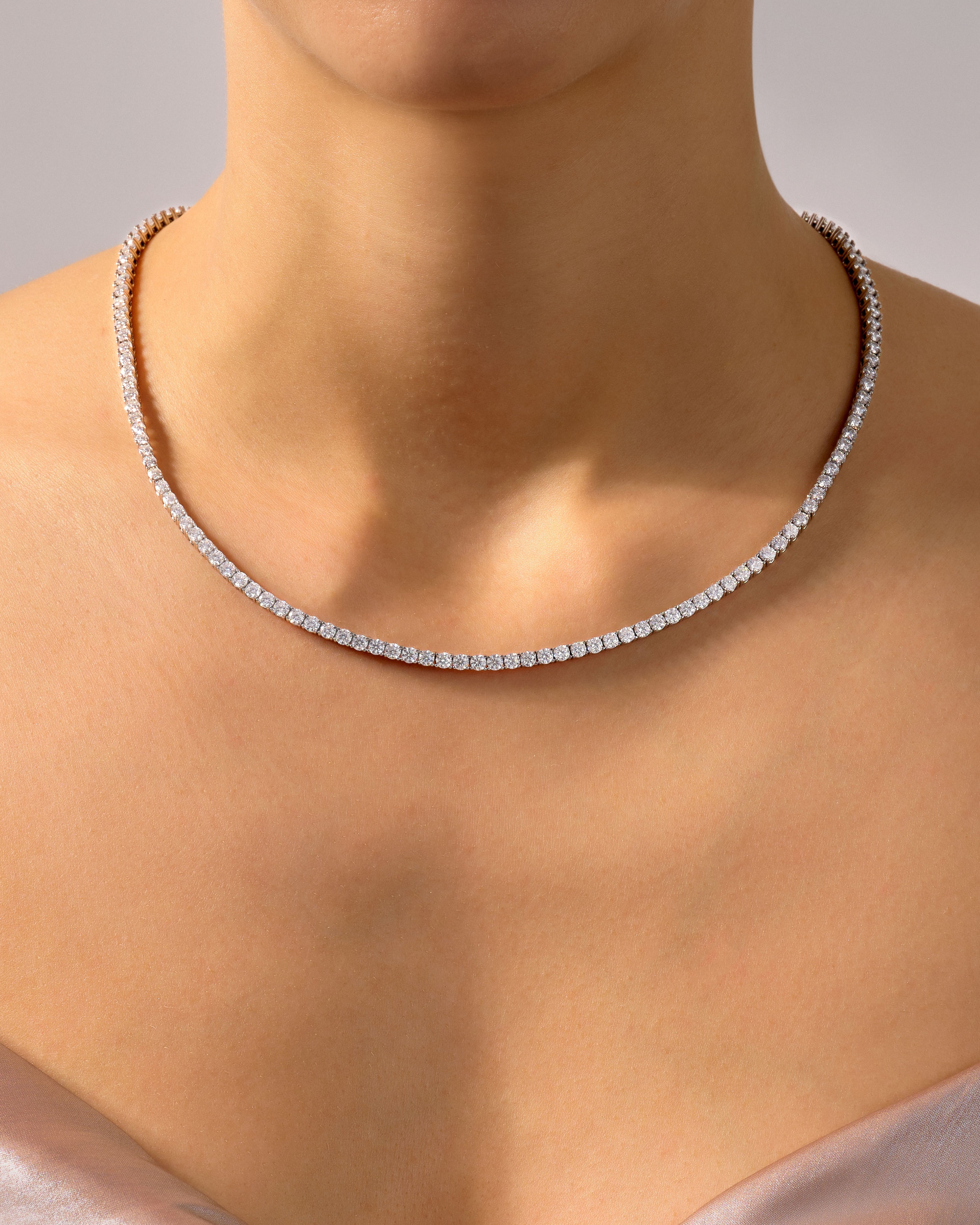 Moissanite Tennis Necklace (3.50 mm)