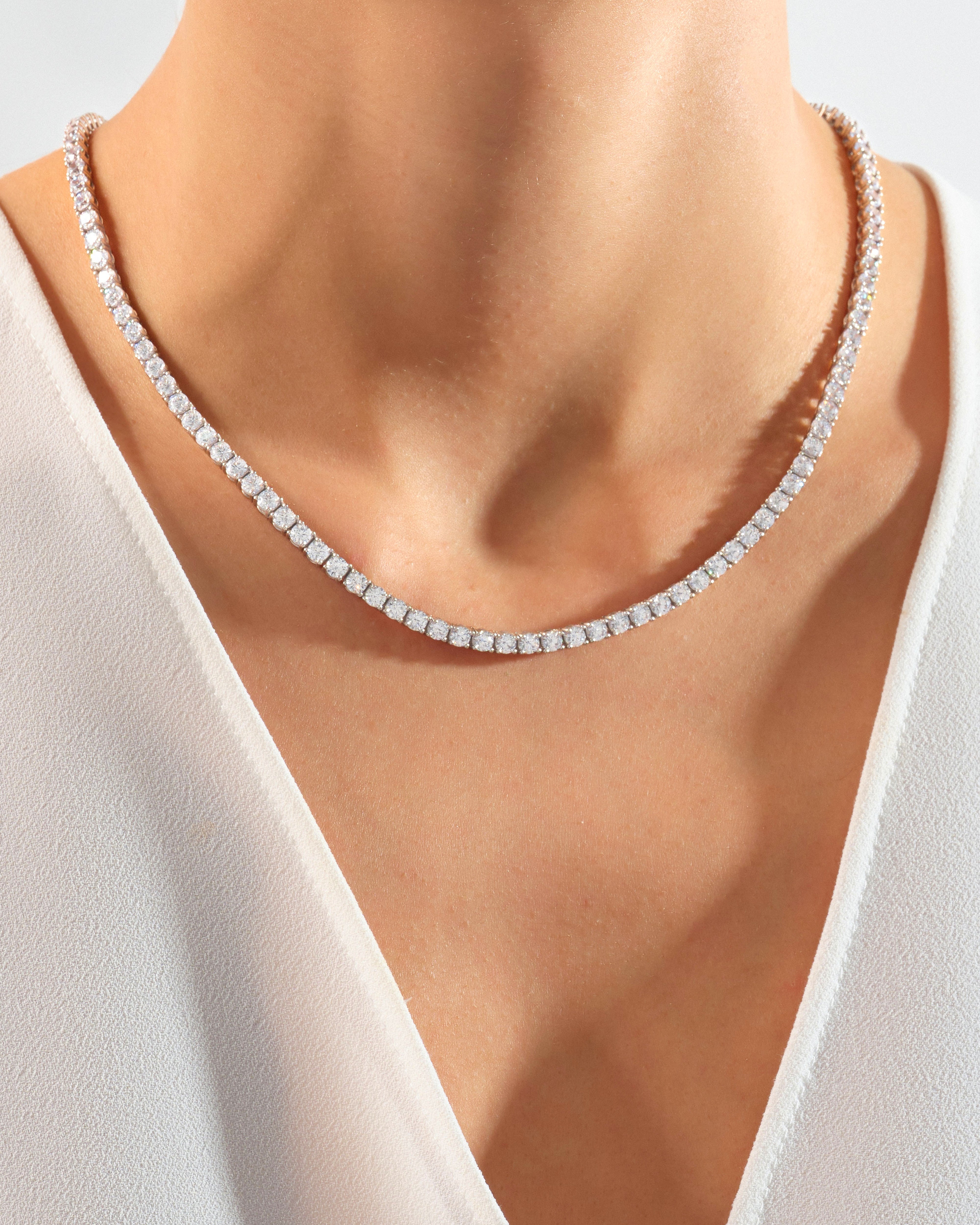 Moissanite Tennis Necklace (4.00 mm)