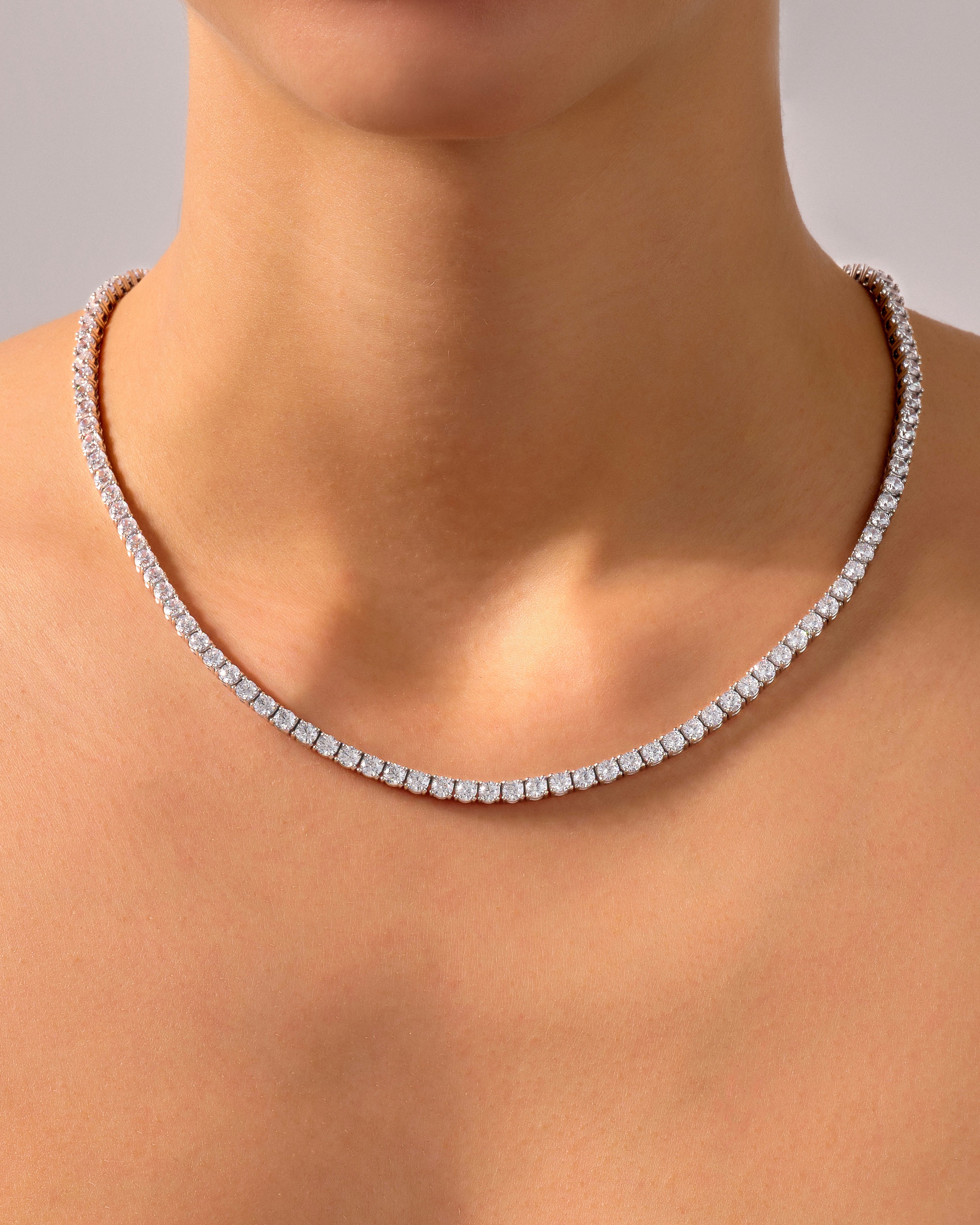 Moissanite Tennis Necklace (4.00 mm)