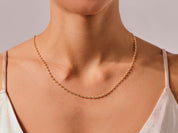 Bezel Lab Diamond Tennis Necklace