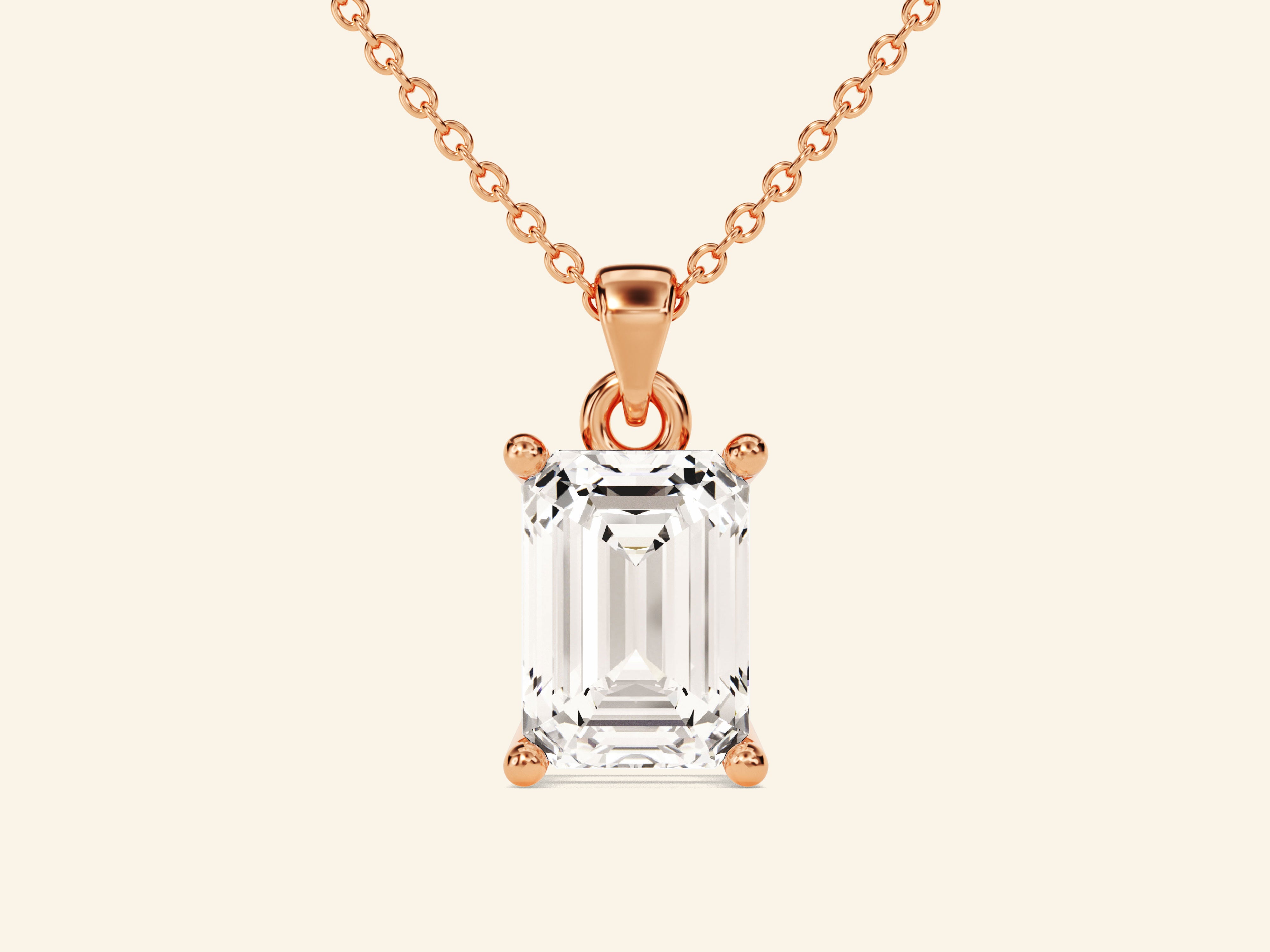 Emerald Cut Necklace