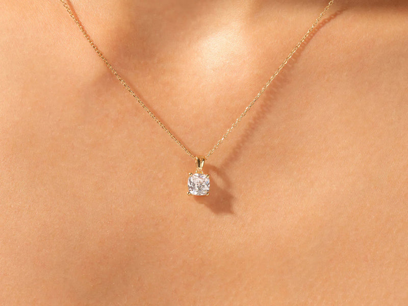 Cushion Cut Necklace
