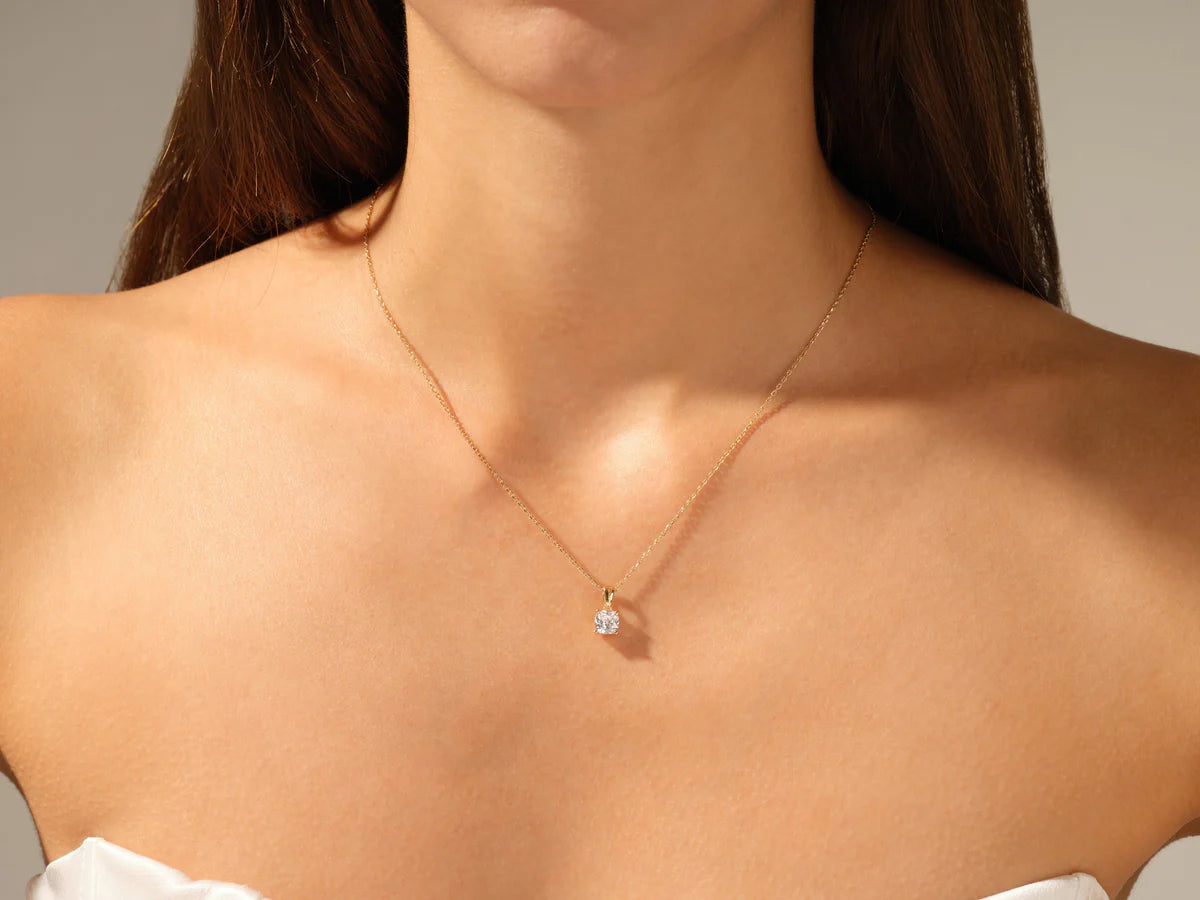 Cushion Cut Necklace