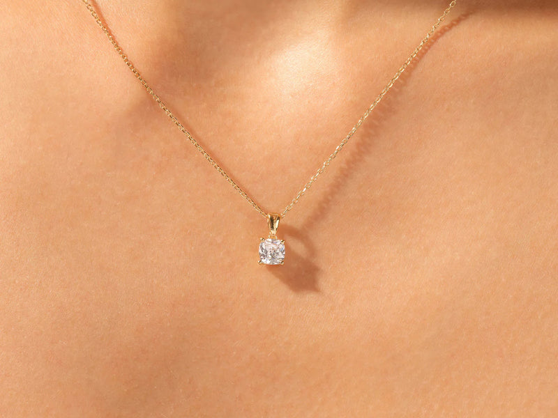Cushion Cut Necklace