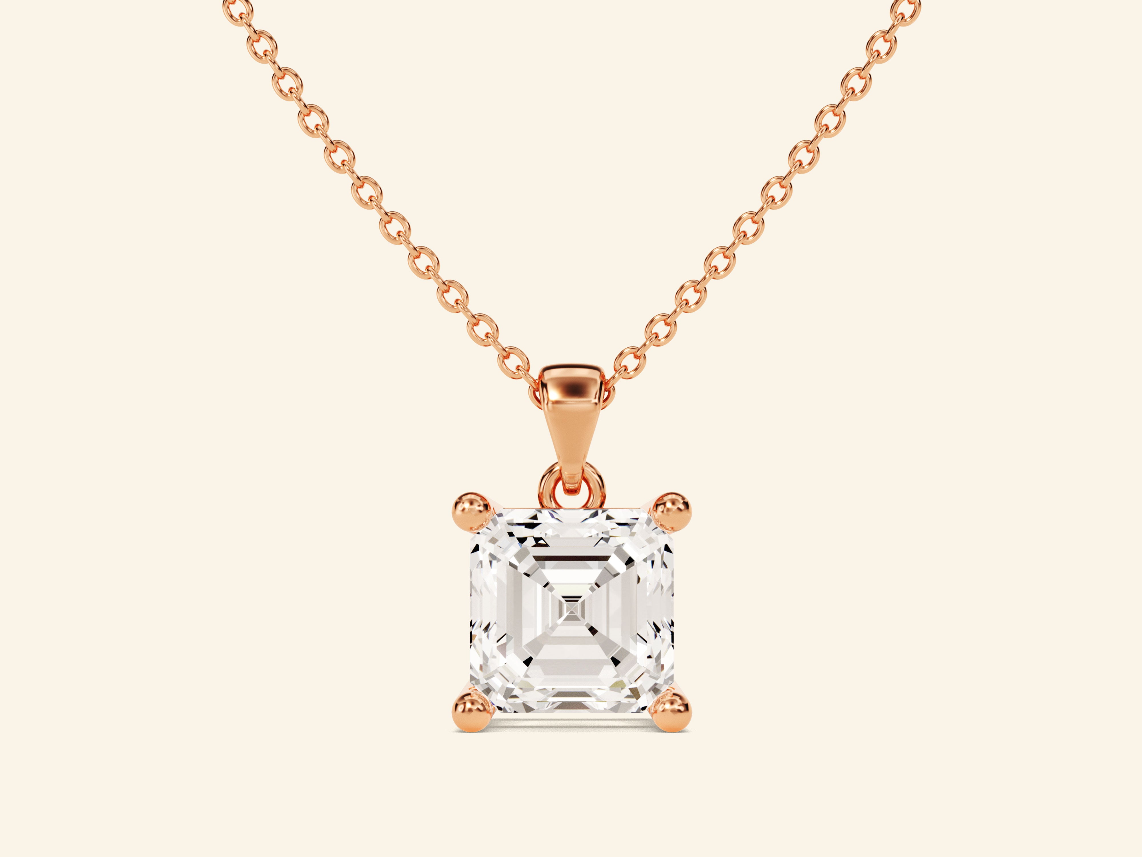 Asscher Cut Necklace