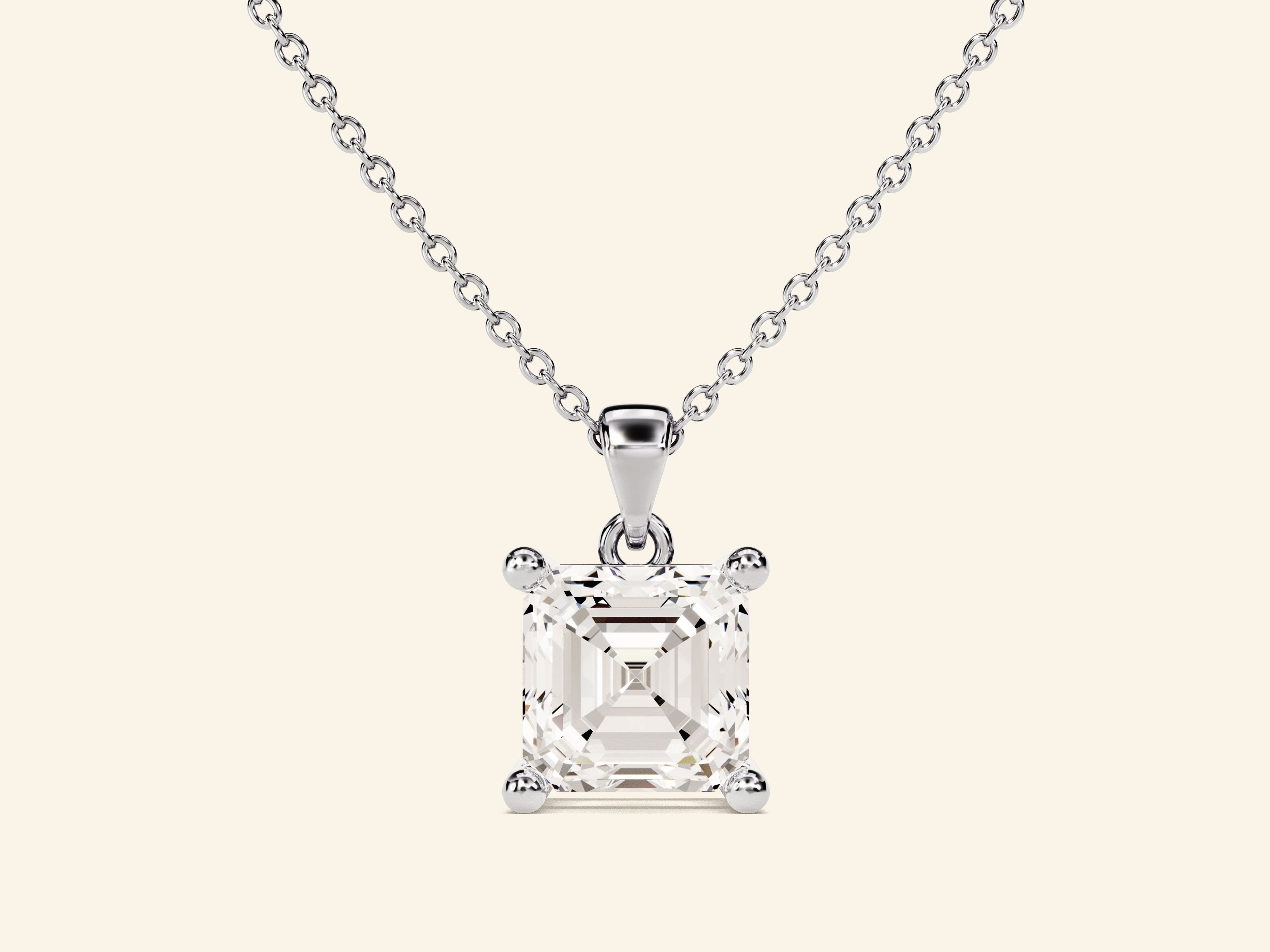 Asscher Cut Necklace