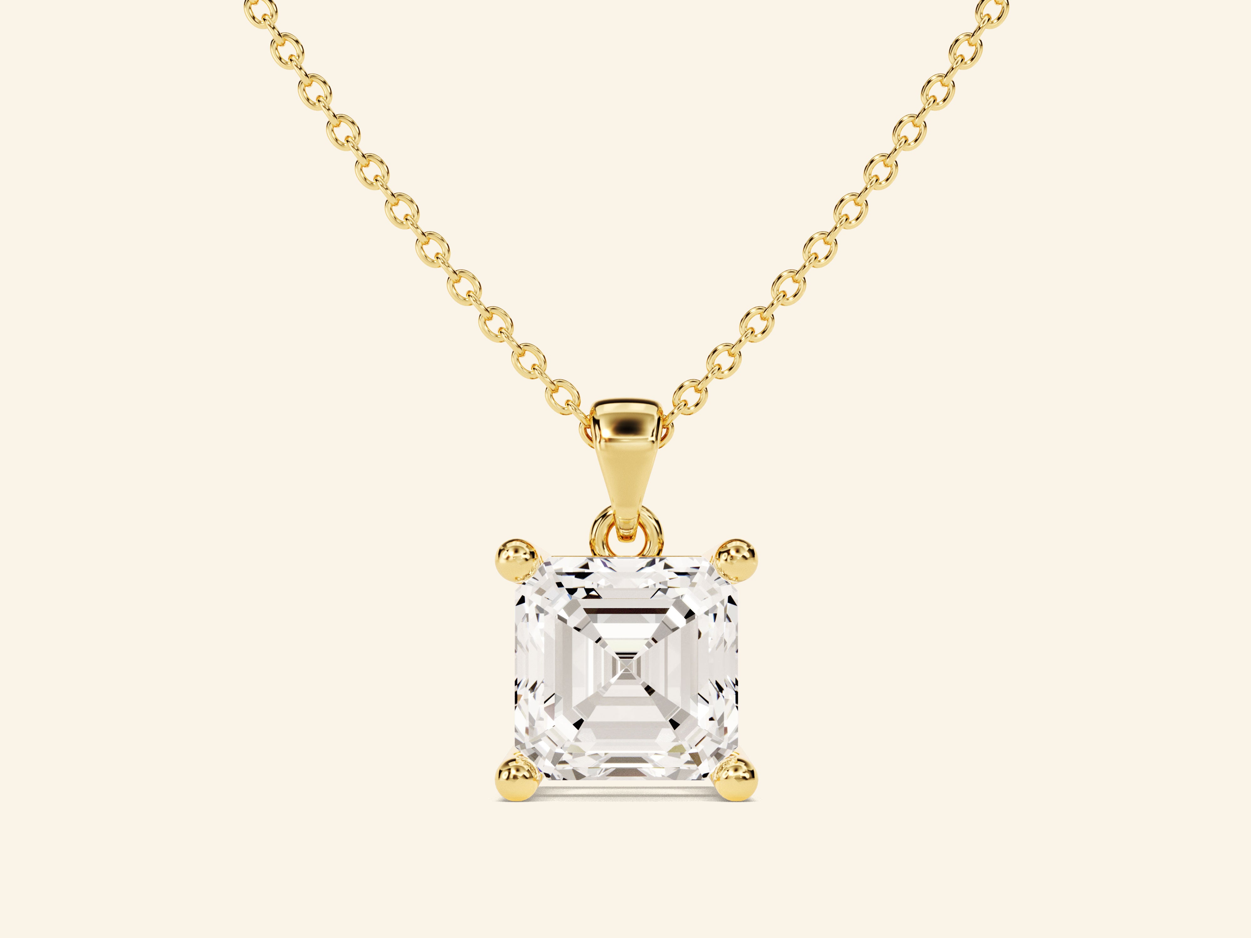 Asscher Cut Necklace