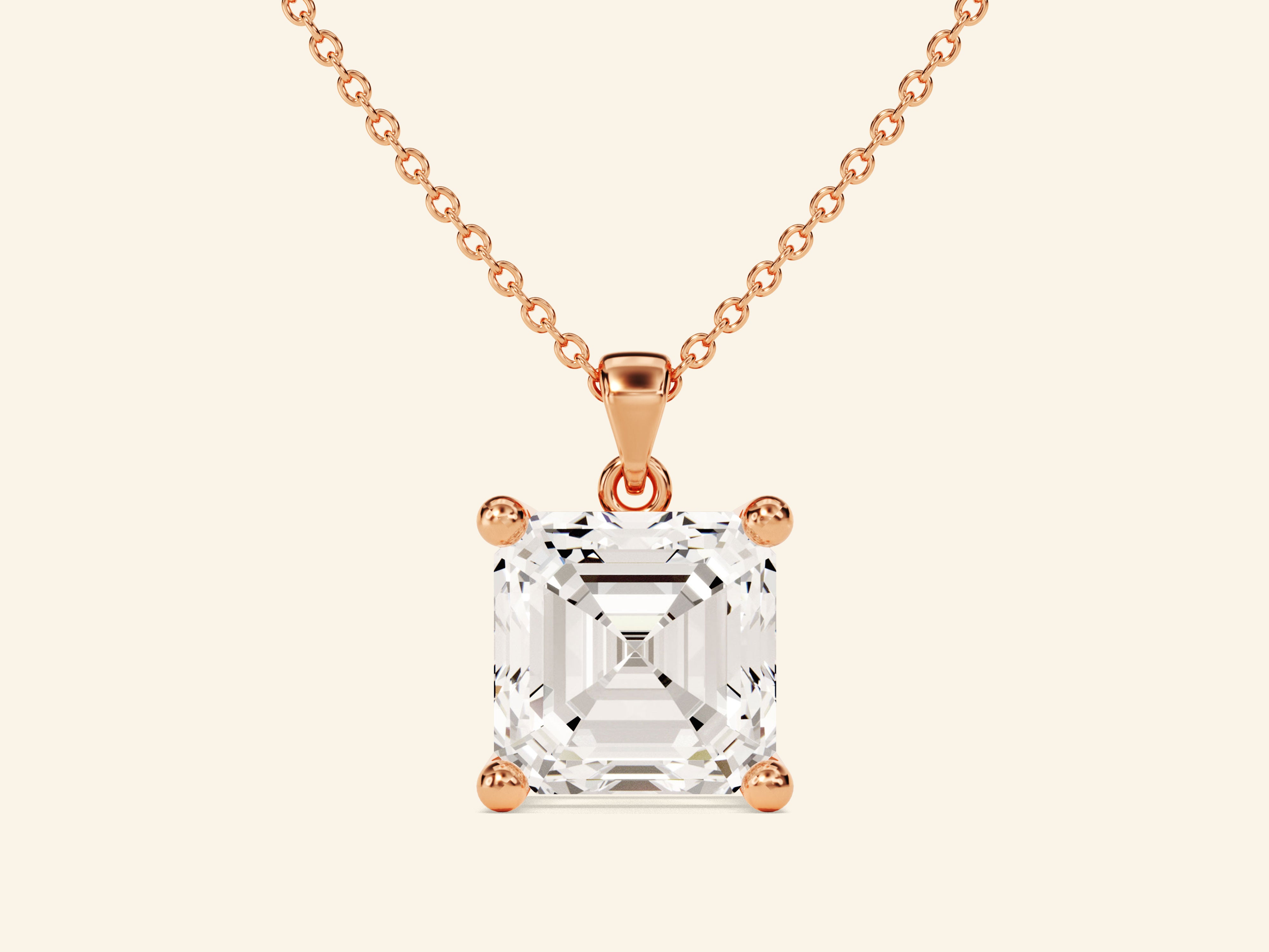 Asscher Cut Necklace