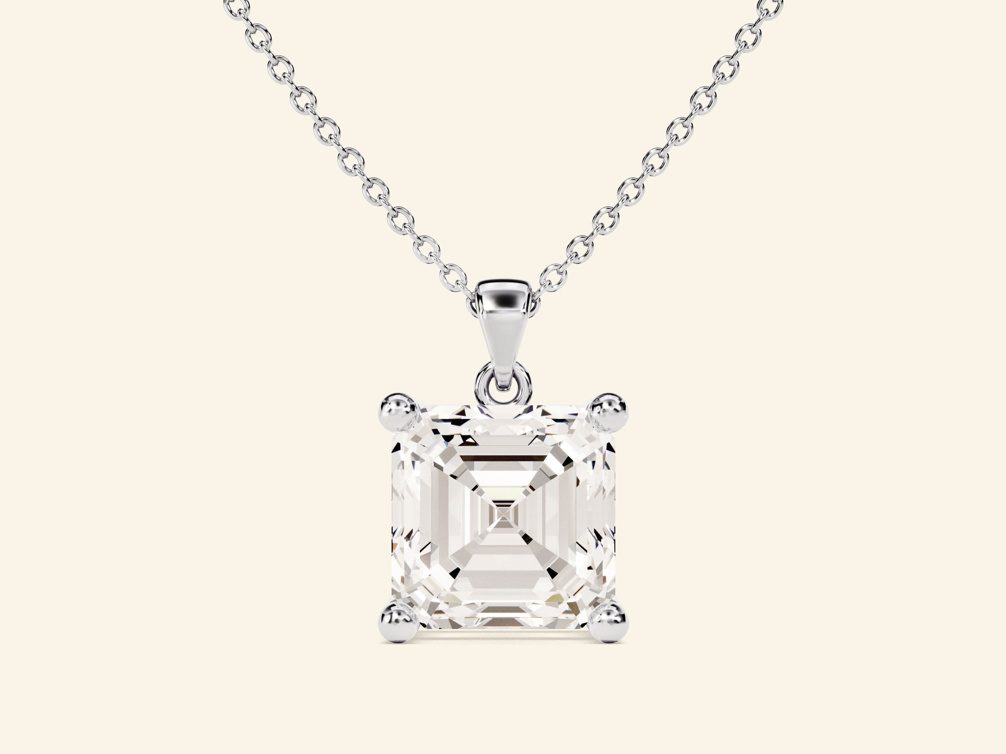 Asscher Cut Necklace