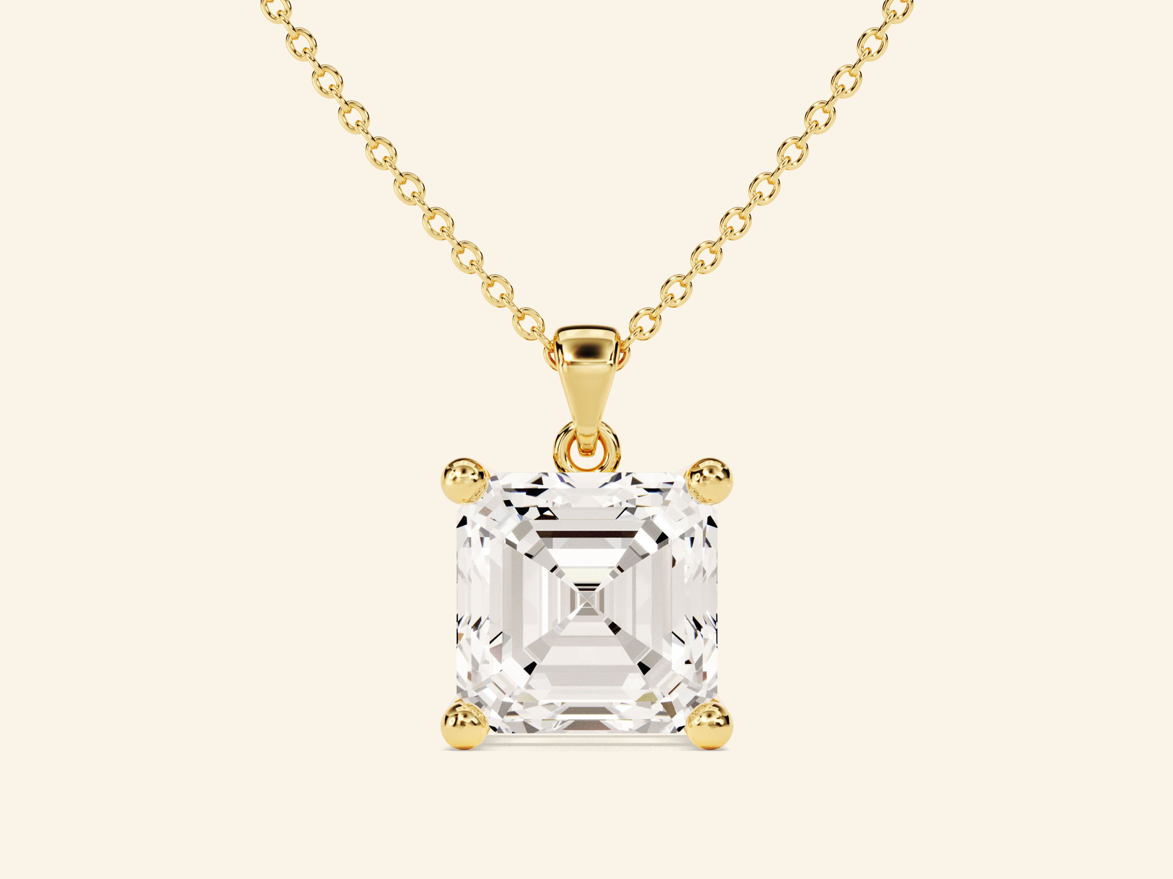 Asscher Cut Necklace