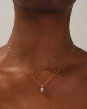 Emerald Cut Solitaire Pendant (0.50 CT)