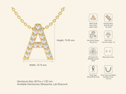 Initial Letter Necklace with Gemstones