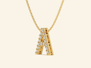 Initial Letter Necklace with Gemstones