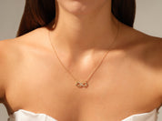 Infinity Necklace with Stones