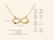Infinity Necklace with Stones