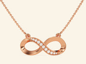 Infinity Necklace with Stones