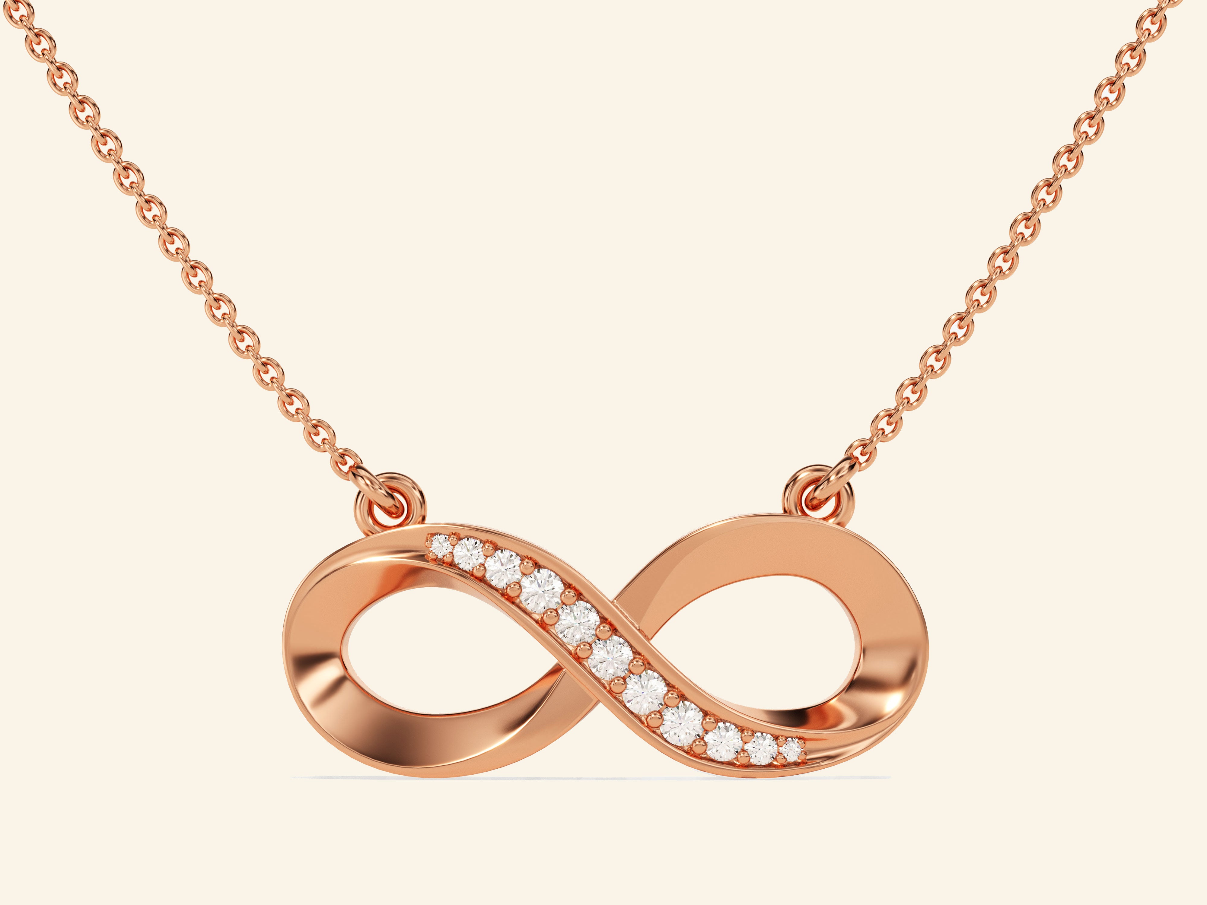 Infinity Necklace with Stones