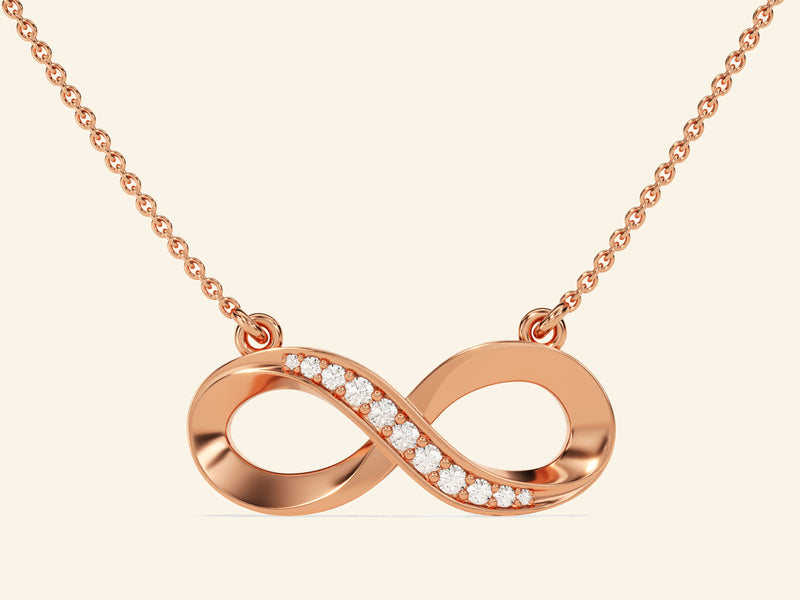 Infinity Necklace with Stones