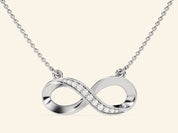 Infinity Necklace with Stones