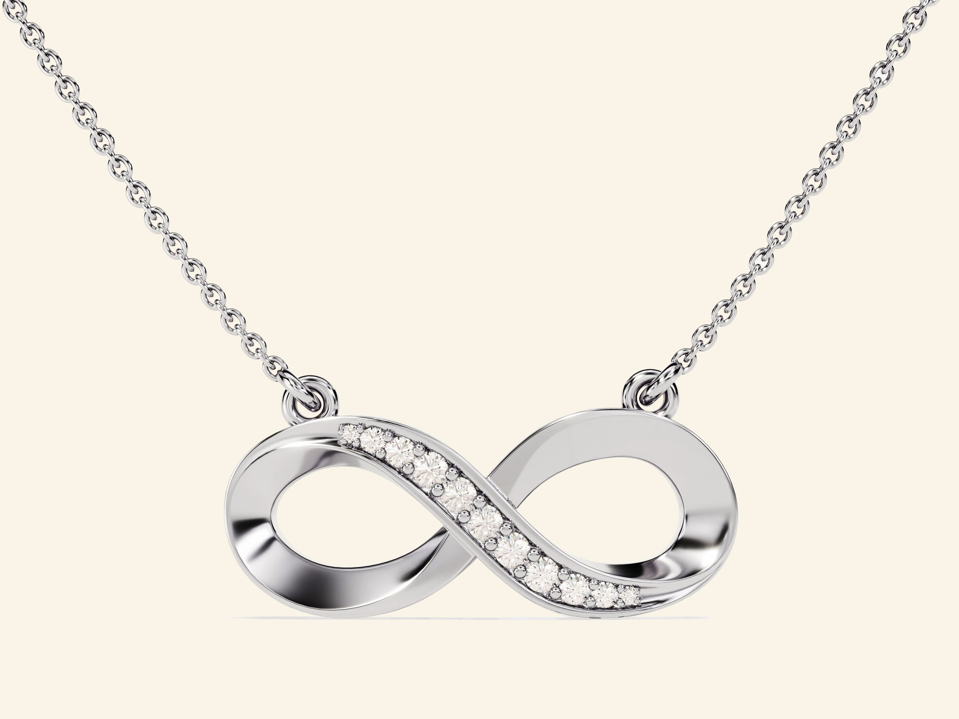 Infinity Necklace with Stones