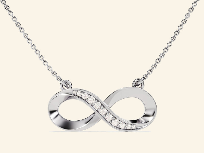 Infinity Necklace with Stones