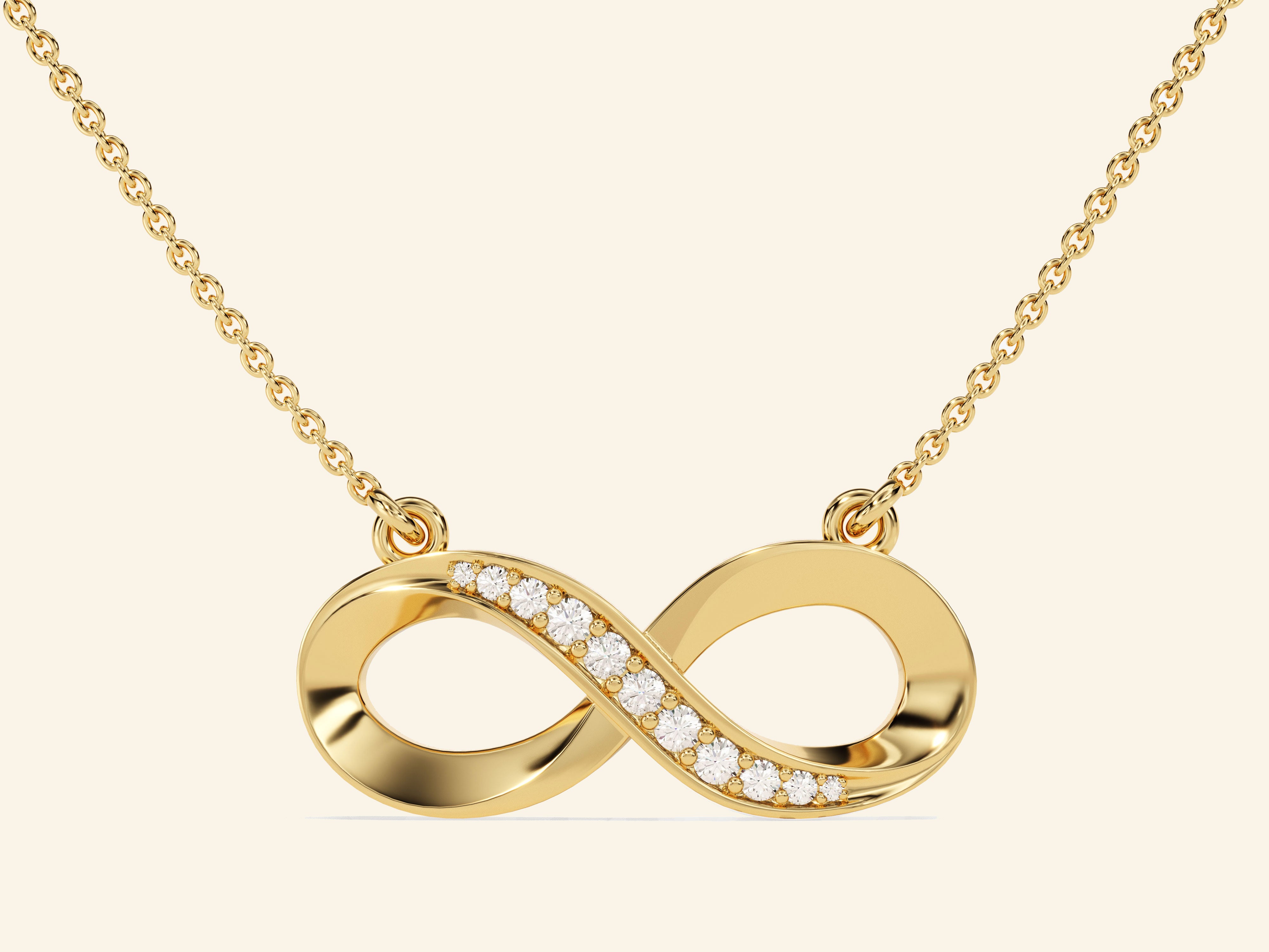 Infinity Necklace with Stones