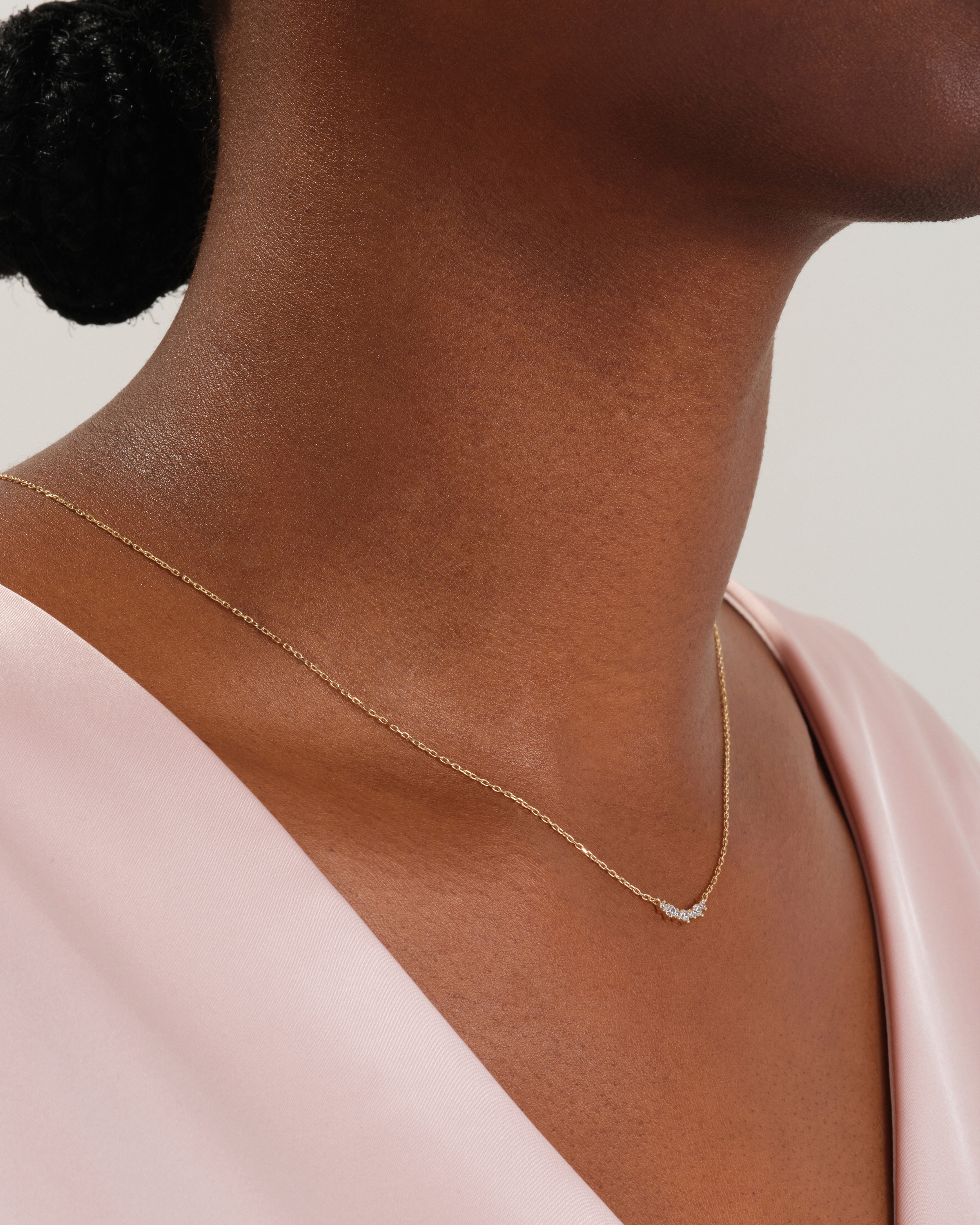 Scatter Cluster Necklace (0.13 CT)