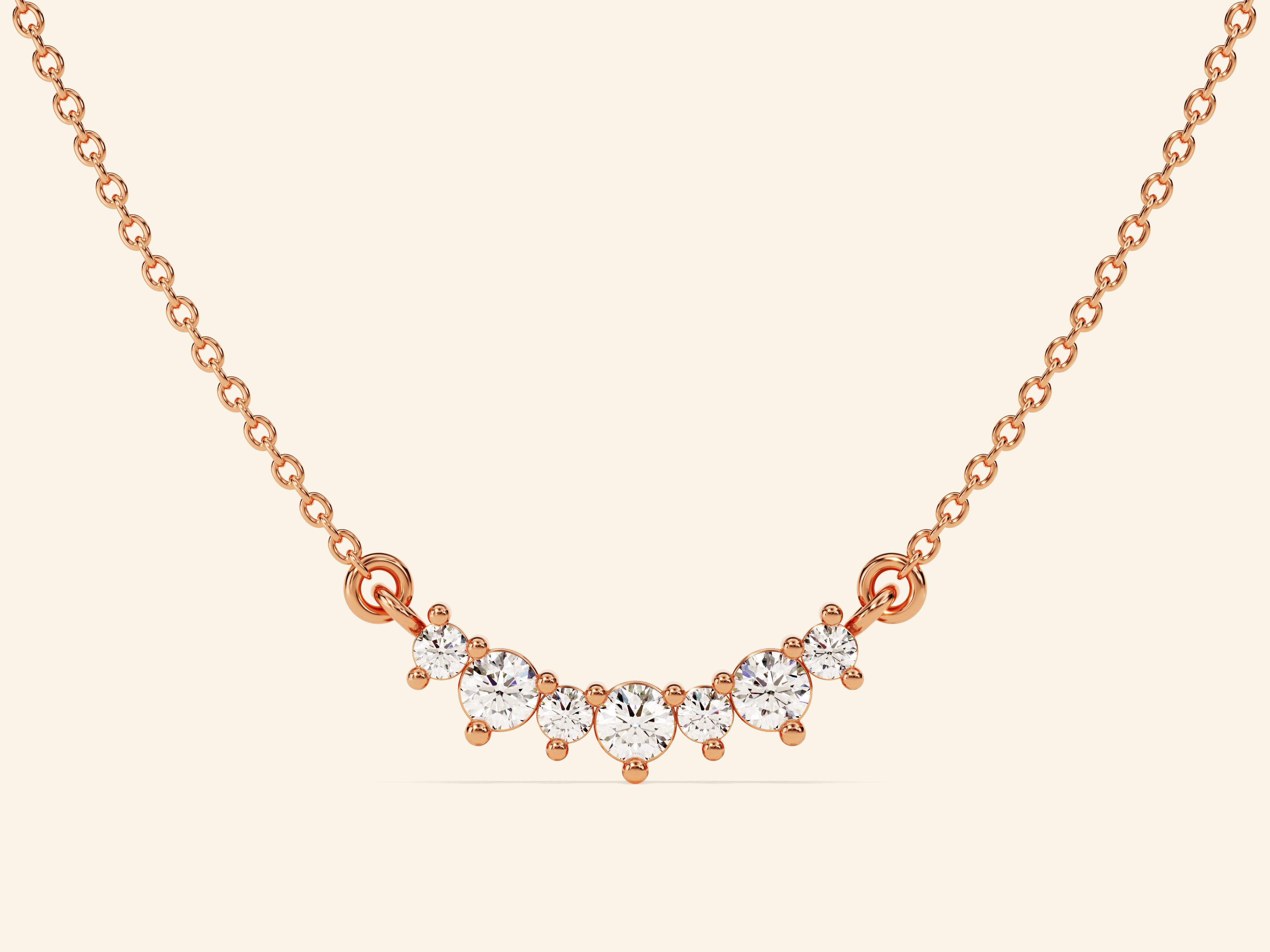 Curved Cluster Necklace