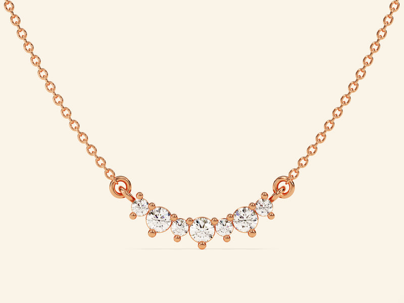 Curved Cluster Necklace